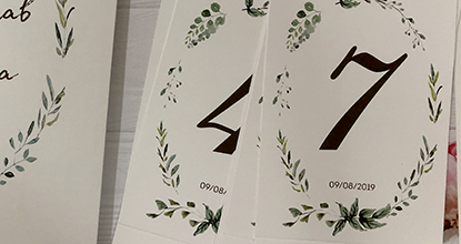 Номера столов